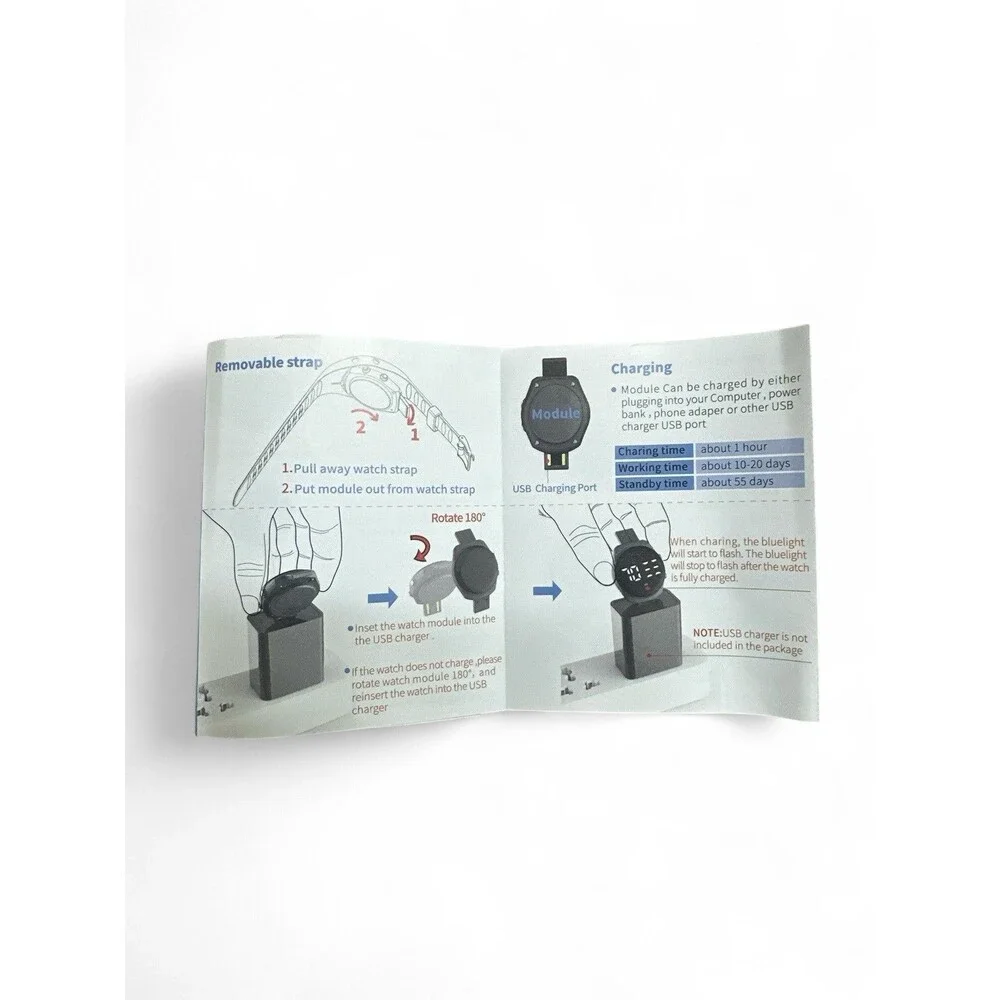 New Green Camo LED Pedometer Watch Direct USB Charging (No cables needed)
